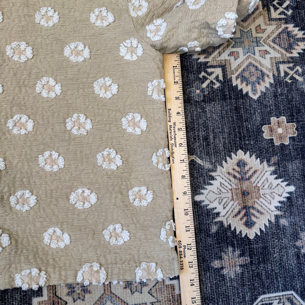 Zara Textured Jacquard Camp Shirt Button Down Men’s Beige & White Size Medium - Picture 8 of 10